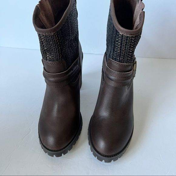 Chinese Laundry Women's Brown Chunky Heel Leafy Boot Size 7 1/2 - Picture 4 of 9